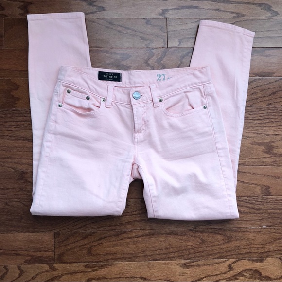 SOLD J. Crew Toothpick Ankle Size 27 Peach Jeans - Picture 5 of 6